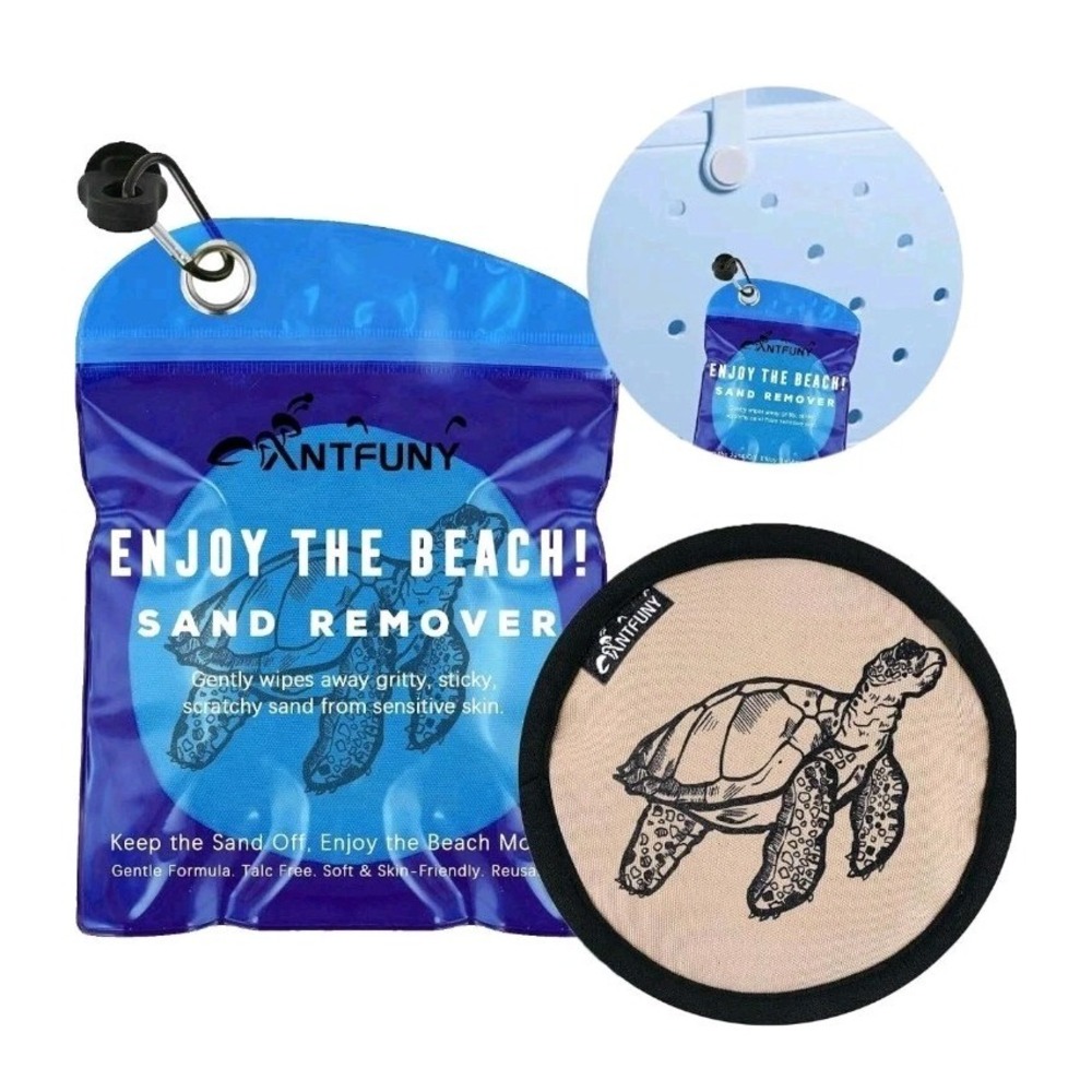 Antfuny Beach Sand Remover Sand Eraser Wipe Mitt Family Cruise Vacation Turtle